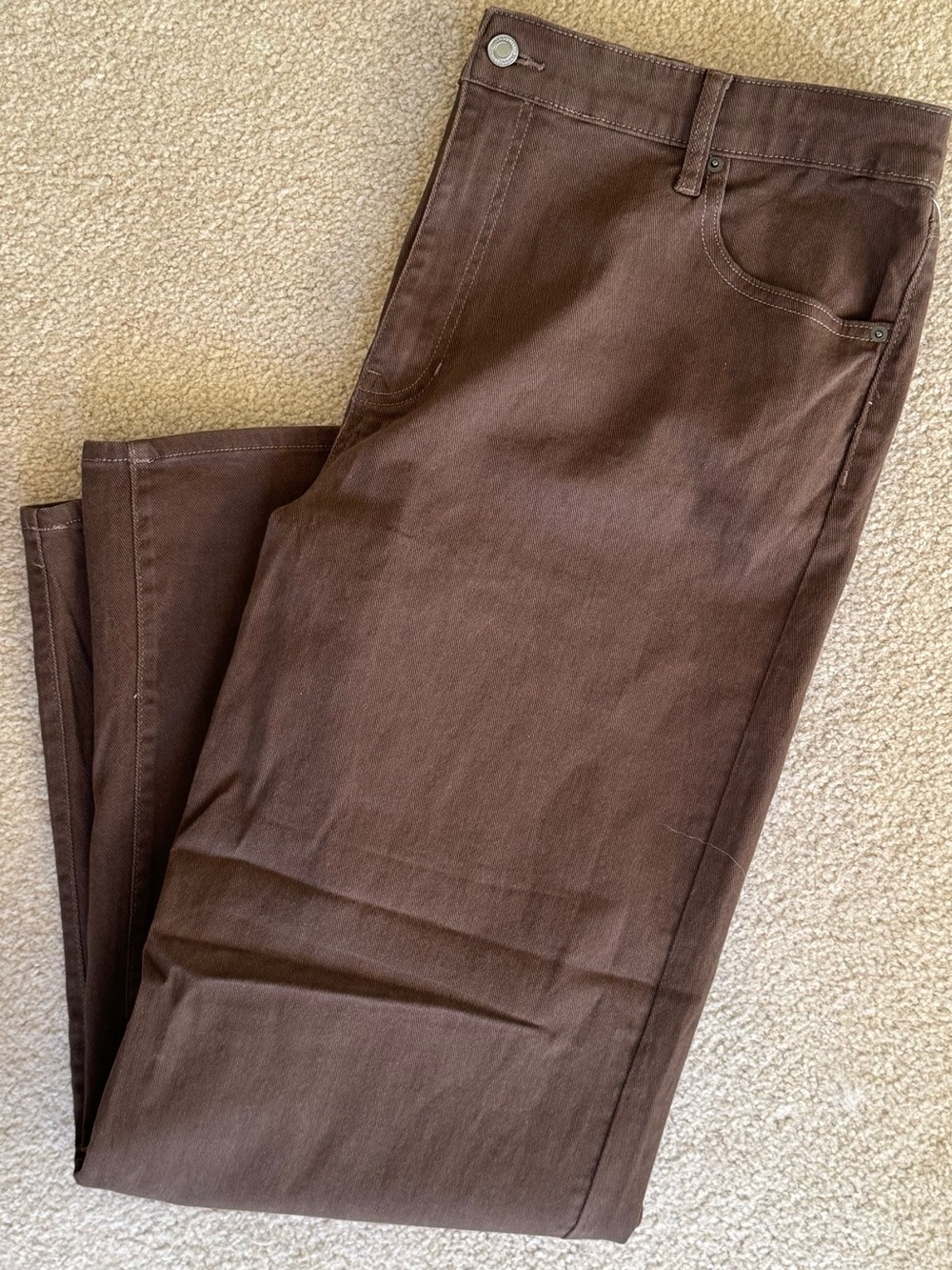 Y2K Chocolate Brown Wide Leg Pants High Rise 90s Minimalist